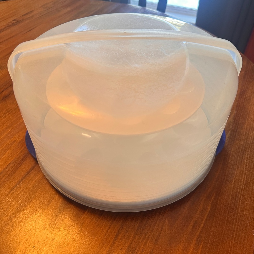 Tupperware Cake/Deviled Egg Cake Carrier with Handle